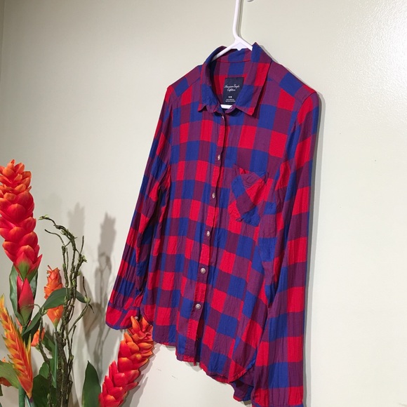 American Eagle Flannel Long sleeve size M - Picture 7 of 8